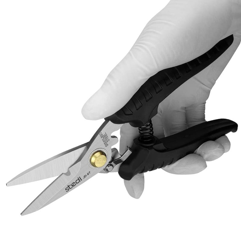 stedi Scissors Heavy Duty, Multi-Purpose Shears with Finely Serrated High Carbon Stainless Steel Blades -Easy Cutting Electrical Cable Notch, Insulation, Non-Slip Comfortable Handle, Soft Cable - Image 5